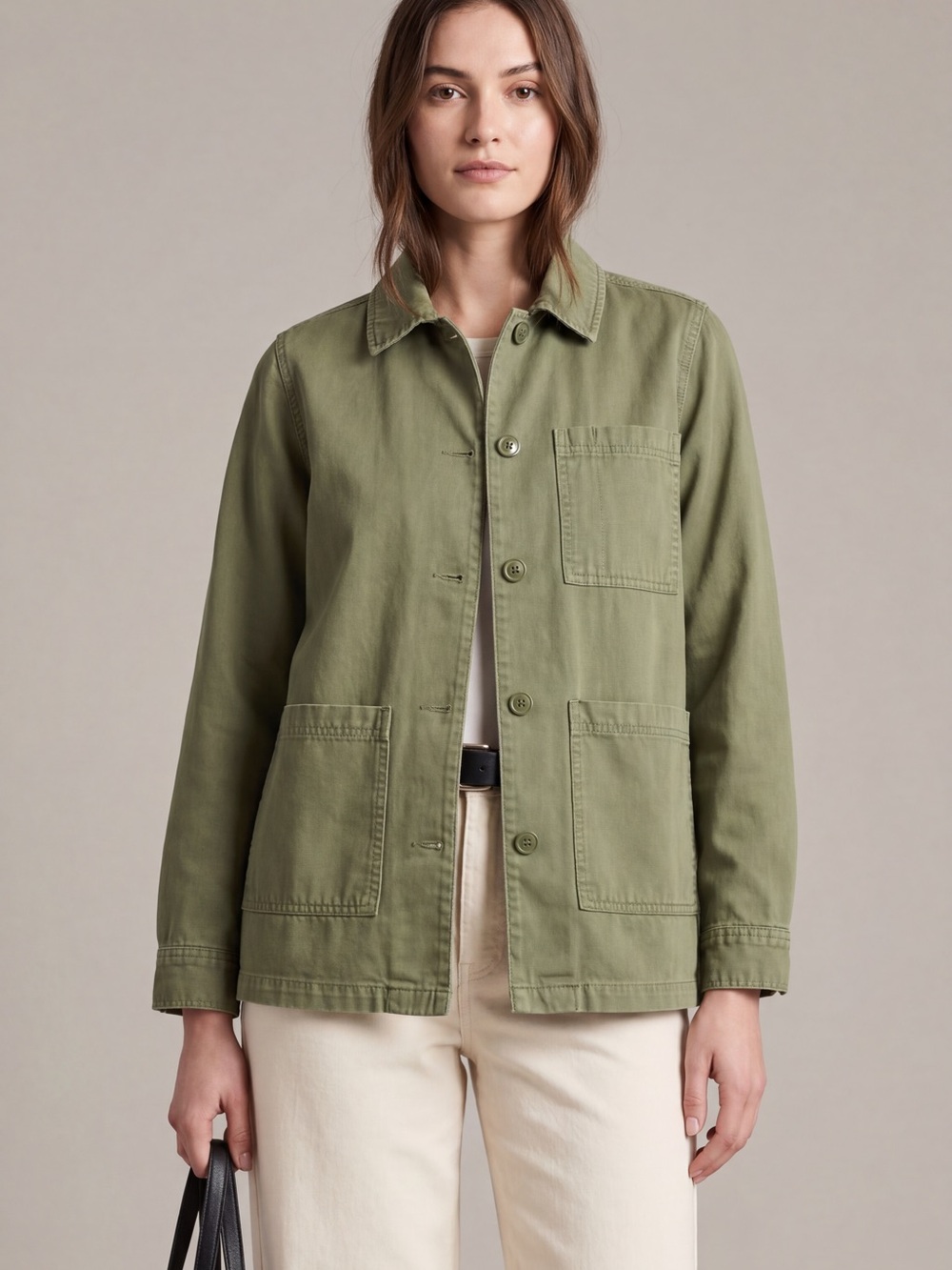 Universal Thread Olive Green Chore Utility Jacket Cotton Relaxed S